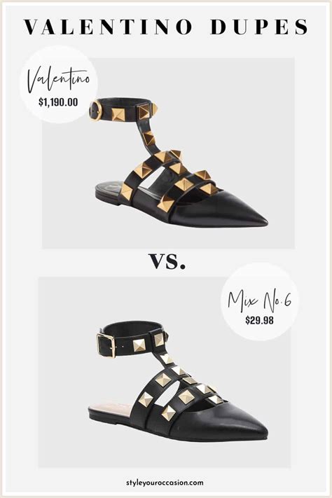 valentino stud flats dupe